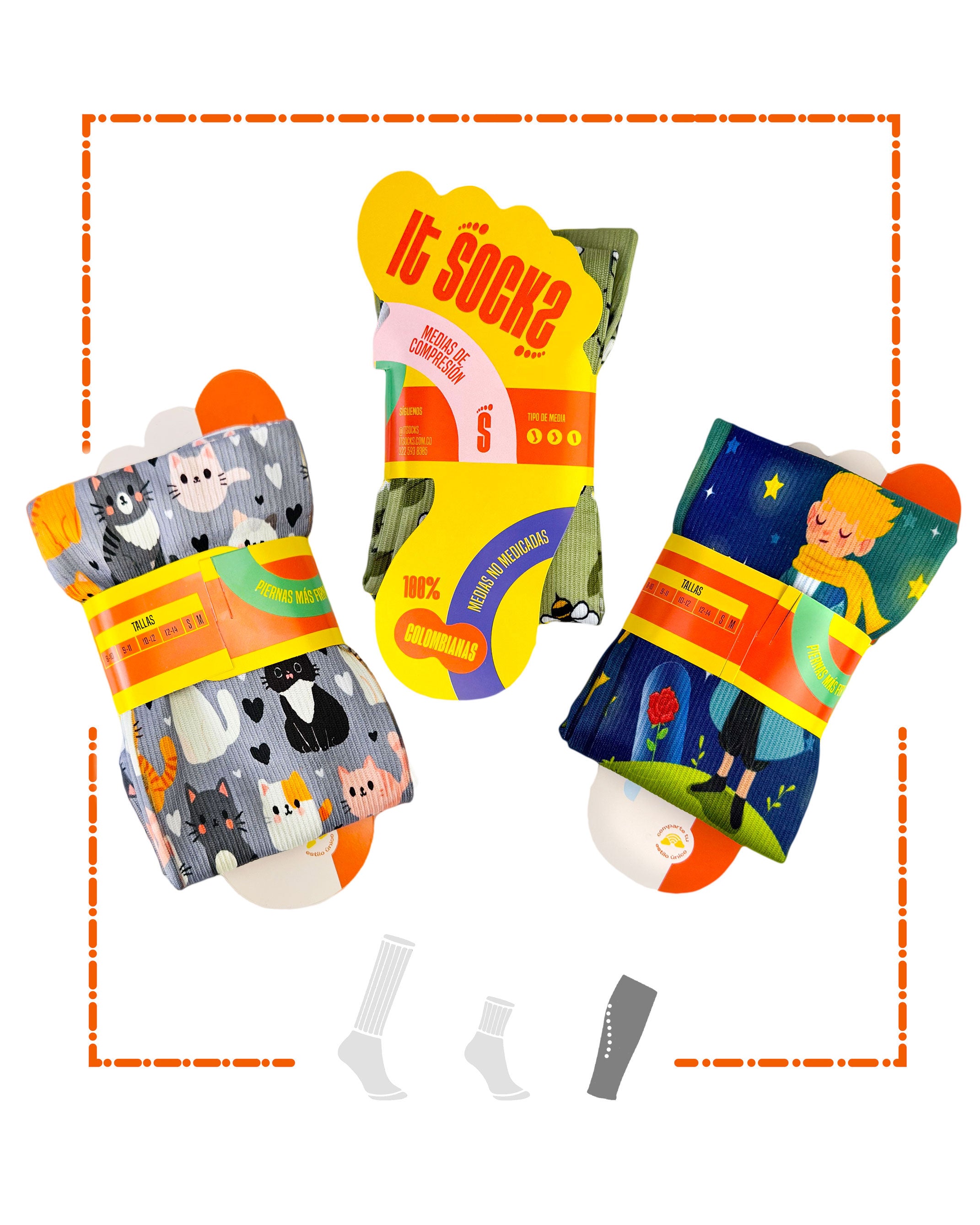 PACK x 3 PANTORRILLERAS DE COMPRESIÓN