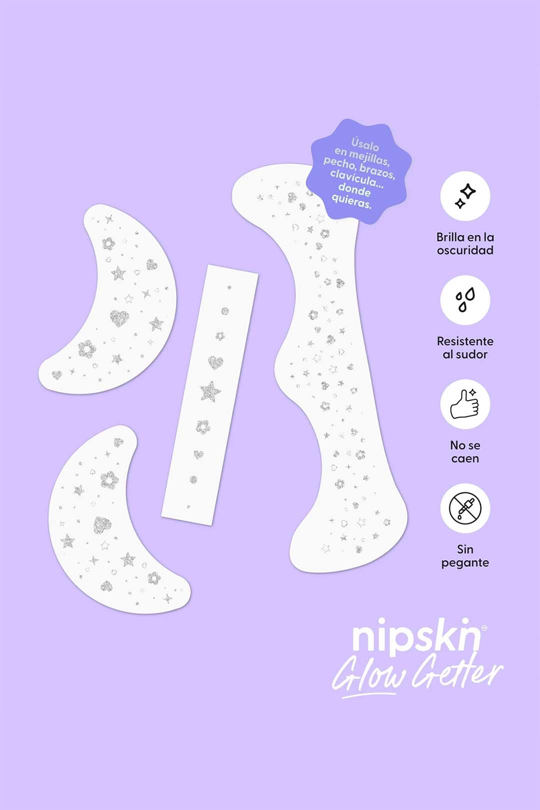 NIPSKIN - Calcomanías para Rostro y Cuerpo Glow Getter